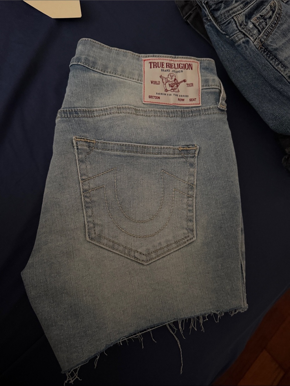 True Religion Light Blue Denim Mini Skirt